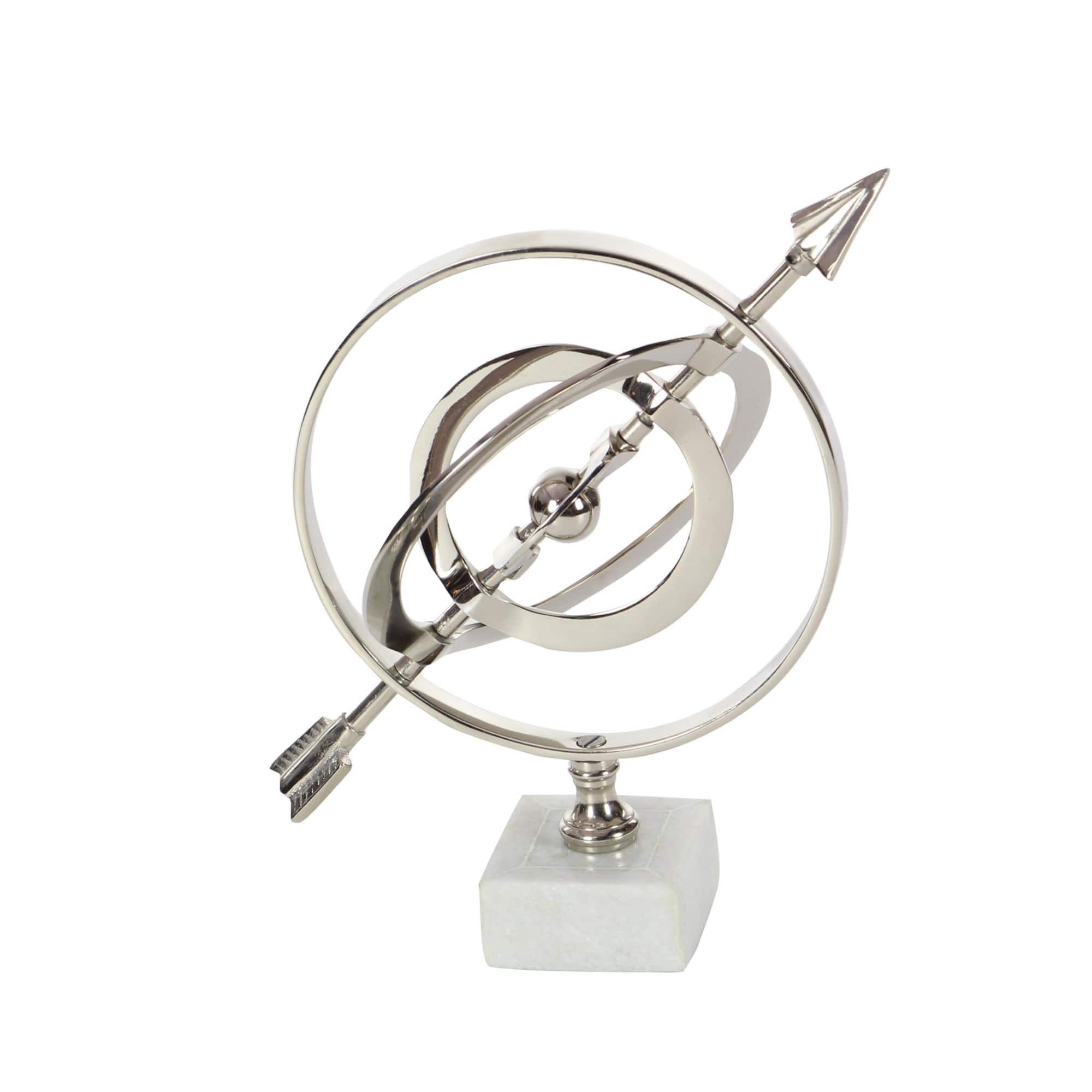 12" Silver Aluminum Glam Globe